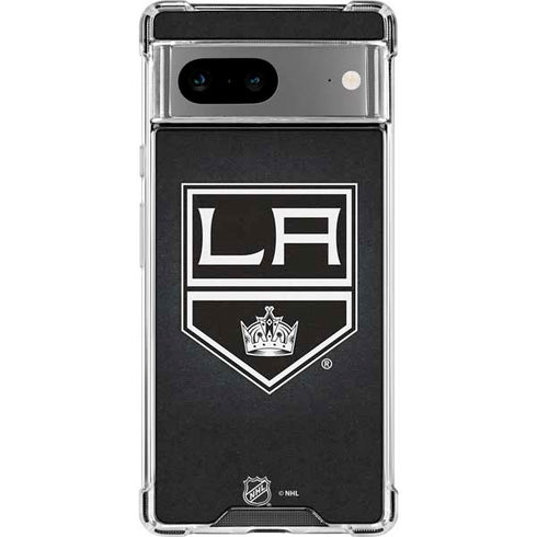 NHL Los Angeles Kings Black Background Google Pixel 7a Clear Case